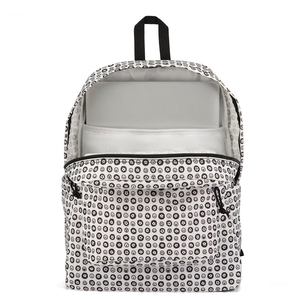 Sac à Dos Scolaire JanSport SuperBreak? Plus Blanche Noir | SMW-47288935